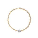 Collet Chain Old European Diamond Bracelet