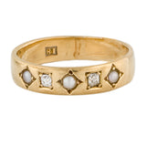 18K Old Mine and Pearl Gypsy Band