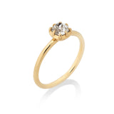 Collet Set Old Mine Diamond Ring