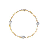 Collet Station Chain Diamond Bracelet