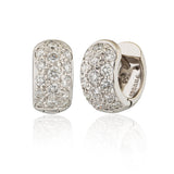 Vintage 18K White Gold Huggies