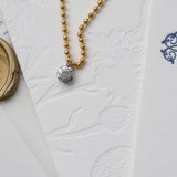 14K Gold Collet Diamond Pendant