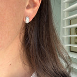 Vintage 18K White Gold Huggies