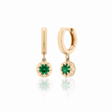 The Dauphine Gemstone Drop Earrings in 14K Gold