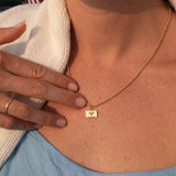 14K Gold Lovebird Wax Seal Pendant