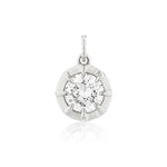 14K White Gold Diamond Pendant