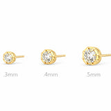14K Yellow Gold Diamond Stud Comparison