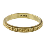 Antique 18K Gold Daisy Floral Ring