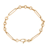 Vintage Alternating Gold Link Bracelet