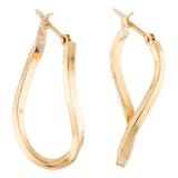 Vintage 18K Gold Swoop Earrings