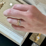 18K Old Mine and Pearl Gypsy Band