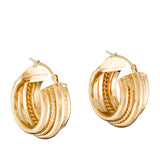 Vintage 18K Gold Hoop Earrings