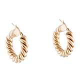 14K Twisted Hoop Earrings