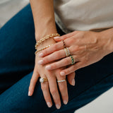 Victorian-Inspired Buttercup Diamond Band in 14K Gold