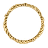 Vintage 18K Gold Scalloped Twist Band