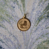 Vintage 18K Gold Lion Pendant