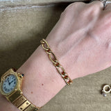 14K Vintage Figaro Chain Link Bracelet