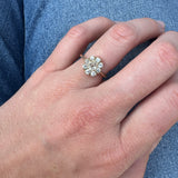 14K Gold Old Mine Flower Cluster Ring