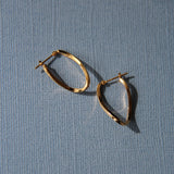 Vintage 18K Gold Swoop Earrings