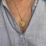 Vintage 18K Gold Lion Pendant