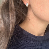Vintage 18K White Gold Huggies