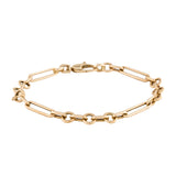 Vintage Alternating Gold Link Bracelet