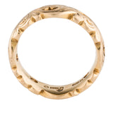 Antique 14K Gold Floral Carved Band