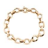 Oval Alternating Link 14K Gold Bracelet