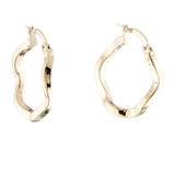 Vintage 14K gold wavy earrings