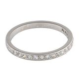 Antique Platinum Diamond and Etched Band