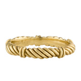 Vintage 18K Gold Scalloped Twist Band