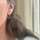 Vintage 18K Gold Swoop Earrings