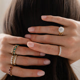 Victorian-Inspired Buttercup Diamond Band in 14K Gold