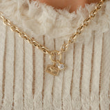 14K Gold Lovebird Wax Seal Pendant
