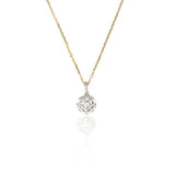 Collet Old European Diamond Pendant Necklace