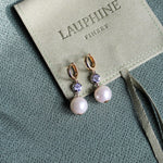 Diamond Pearl Drop Earrings
