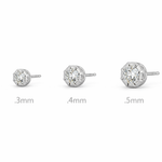 Diamond Stud earring Size Comparison