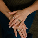 Victorian-Inspired Buttercup Diamond Band in 14K Gold