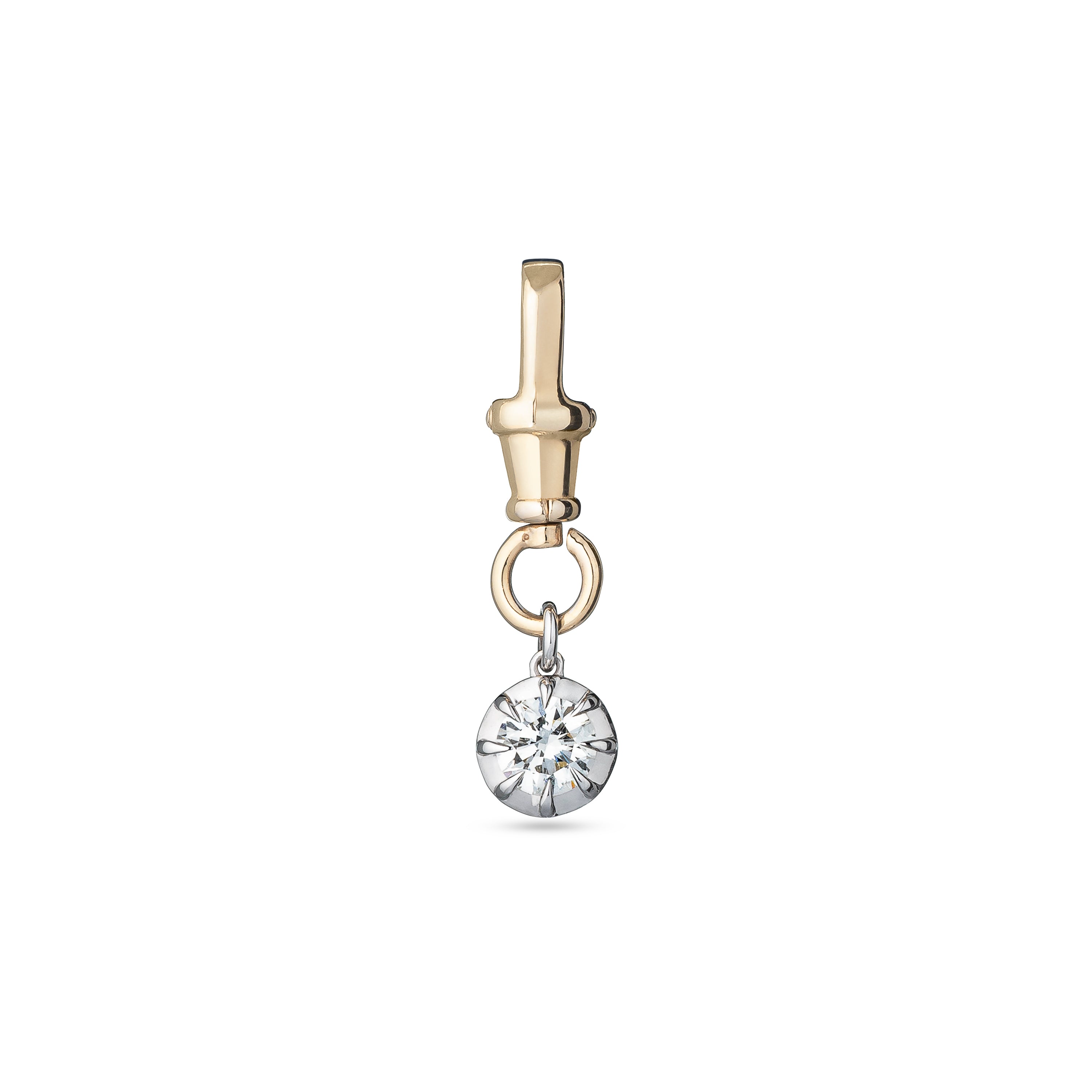Dog Clip with a diamond pendant on a white background