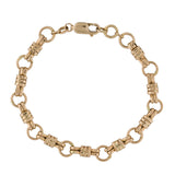 Vintage 14K Gold Alternating Link Bracelet