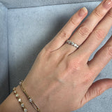 5 Stone Diamond 14K Gold Collet Ring