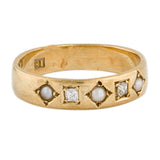 18K Old Mine and Pearl Gypsy Band