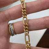 14K Figaro Link Bracelet