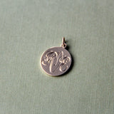 Gold Pendant with Engraved Initials
