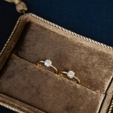 Collet Old European Diamond Ring 14K Gold
