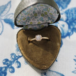 Old Mine Cut Diamond 14K Gold
