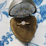 Old Mine Cut Diamond 14K Gold