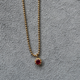 14K Collet Pendant Gemstone