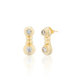 14K Gold Vintage .66 TCW Diamond Drop Earrings