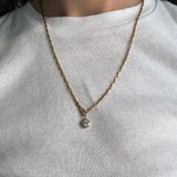 Vintage Chain paired with Gold Diamond Pendant